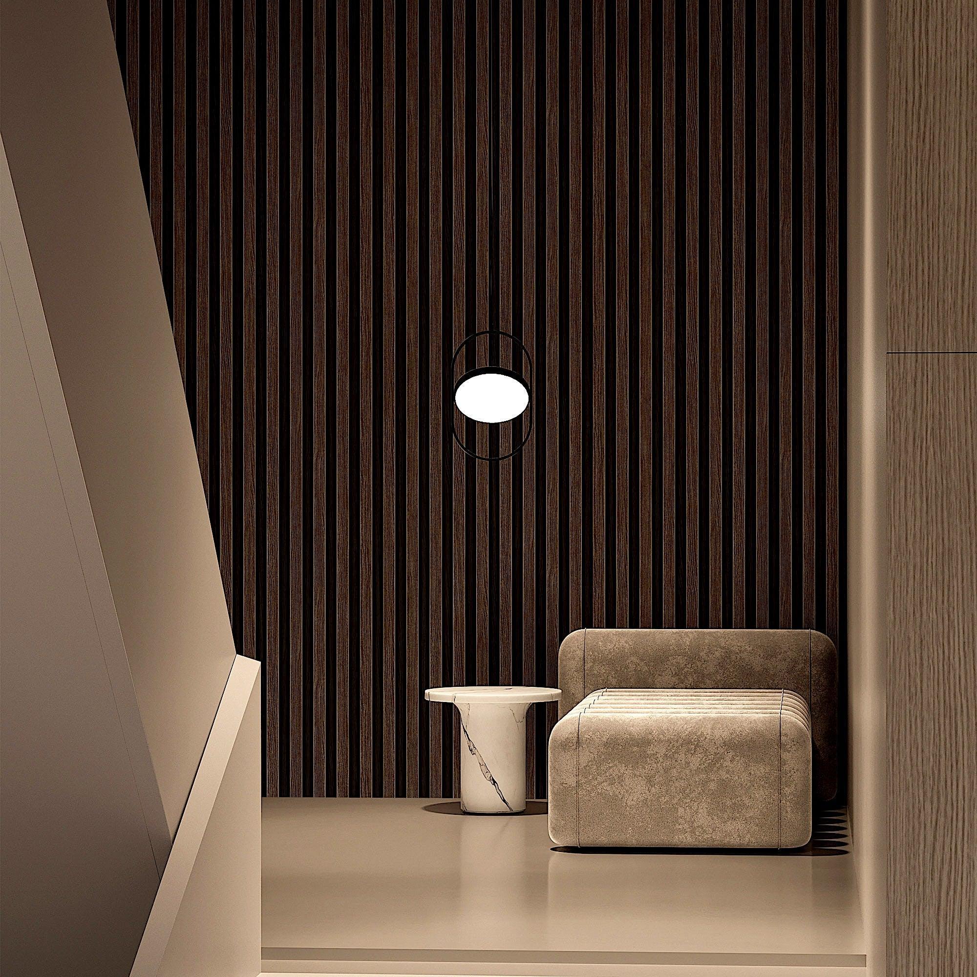 Textured Wallpaper Over Paneling Brown Rustic Wood Look Textured