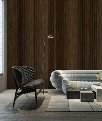 Dark Wallnut Wood Grain Wall Panel, PS Wall Home Decoration Panel-Premium Quality - Walloro High End Wallcoverings & More