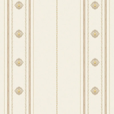 Decorative Striped Embossed Wallpaper, Cream, Silver 3D Boho Art Deco Ornate Home Wall Decor, Washable - Walloro High End Wallcoverings & More