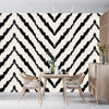 Diagonal Ikat Wallpaper, Seamless Pattern Mural, Oversized Custom Size Wall Art, Non-Woven, Non-Adhesive, Modern Wall Paper, Removable