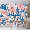 Summer Tropical Wallpaper, Seamless Pattern Mural, Oversized Custom Size Wall Art, Non-Woven, Non-Adhesive, Modern Wall Paper, Removable