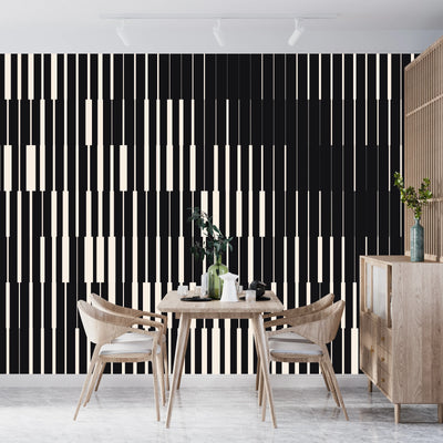 Line Halftone Wallpaper, Gradient Effect Pattern Mural, Oversized Custom Size Wall Art, Non-Woven, Non-Adhesive, Modern Wall Paper, Removable