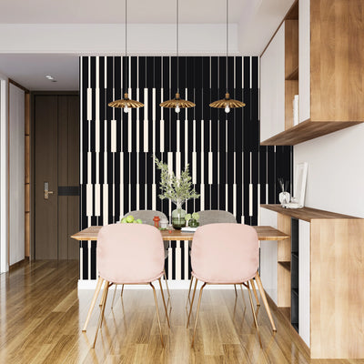 Line Halftone Wallpaper, Gradient Effect Pattern Mural, Oversized Custom Size Wall Art, Non-Woven, Non-Adhesive, Modern Wall Paper, Removable