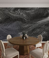Black Overlay Monochrome Wallpaper, Grungy Texture Mural, Oversized Custom Size Wall Art, Non-Woven, Non-Adhesive, Modern Wall Paper, Removable