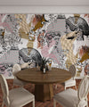 Abstract Sculpture Wallpaper, Seamless Pattern Mural, Oversized Custom Size Wall Art, Non-Woven, Non-Adhesive, Modern Wall Paper, Removable
