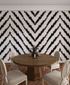 Diagonal Ikat Wallpaper, Seamless Pattern Mural, Oversized Custom Size Wall Art, Non-Woven, Non-Adhesive, Modern Wall Paper, Removable