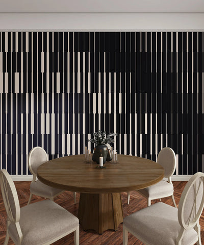 Line Halftone Wallpaper, Gradient Effect Pattern Mural, Oversized Custom Size Wall Art, Non-Woven, Non-Adhesive, Modern Wall Paper, Removable