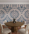 Tribal Aztec Wallpaper, Seamless Pattern Mural, Oversized Custom Size Wall Art, Non-Woven, Non-Adhesive, Modern Wall Paper, Removable
