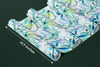 Hand Painted Flowers Shibori Wallpaper, Blue and Green Mural, Oversized Custom Size Wall Art, Non-Woven, Non-Adhesive, Modern Wall Paper, Removable