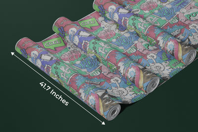 Comics Wallpaper, Graffiti Mural, Oversized Custom Size Wall Art, Non-Woven, Non-Adhesive, Modern Wall Paper, Removable