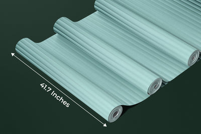 Corrugated Glass Effect Wallpaper, Blue, Green Mural, Oversized Custom Size Wall Art, Non-Woven, Non-Adhesive, Modern Wall Paper, Removable