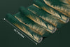 Golden Palm Leaves Wallpaper, Luxury Dark Green Art Background Mural, Oversized Custom Size Wall Art, Non-Woven, Non-Adhesive, Modern Wall Paper, Removable