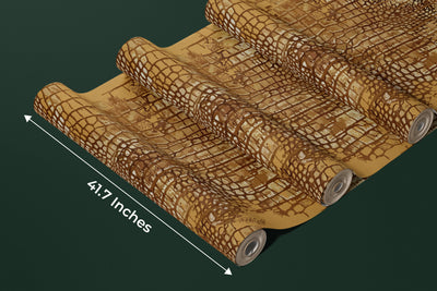 Crocodile Skin Wallpaper, Seamless Pattern Mural, Oversized Custom Size Wall Art, Non-Woven, Non-Adhesive, Modern Wall Paper, Removable