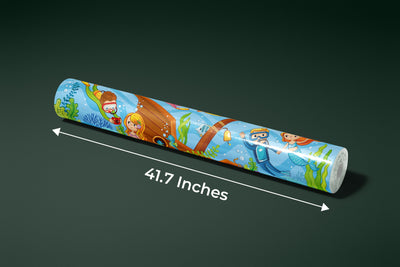 Children Swim Wallpaper, Mermaids Mural, Oversized Custom Size Wall Art, Non-Woven, Non-Adhesive, Modern Wall Paper, Removable