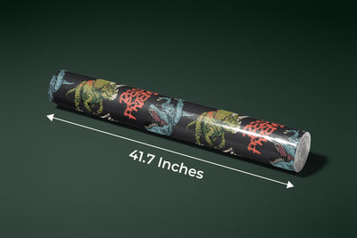 Cartoon Dinosaurs Wallpaper, Seamless Pattern Mural, Oversized Custom Size Wall Art, Non-Woven, Non-Adhesive, Modern Wall Paper, Removable