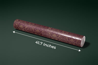 Gold Art Deco Wallpaper, Dark Red Background Mural, Oversized Custom Size Wall Art, Non-Woven, Non-Adhesive, Modern Wall Paper, Removable