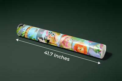 Children Wallpaper, Jungle Animals Mural, Oversized Custom Size Wall Art, Non-Woven, Non-Adhesive, Modern Wall Paper, Removable
