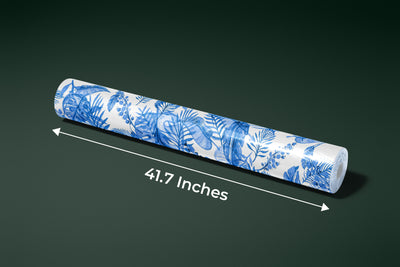 Blue Tropic Plants Wallpaper, Aquamarine Tropical Mural, Oversized Custom Size Wall Art, Non-Woven, Non-Adhesive, Modern Wall Paper, Removable