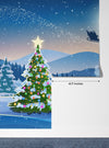 Christmas, Santa Wallpaper, Winter Landscape Mural, Oversized Custom Size Wall Art, Non-Woven, Non-Adhesive, Modern Wall Paper, Removable