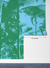 Tropical Trees Wallpaper, Landscape Mural, Oversized Custom Size Wall Art, Non-Woven, Non-Adhesive, Modern Wall Paper, Removable