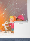 Christmas Tree, Snowman Wallpaper, Children, Animals Mural, Oversized Custom Size Wall Art, Non-Woven, Non-Adhesive, Modern Wall Paper, Removable