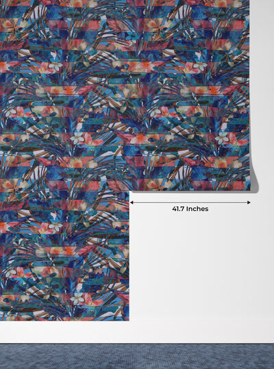 Abstract Watercolor Wallpaper, Seamless Pattern Mural, Oversized Custom Size Wall Art, Non-Woven, Non-Adhesive, Modern Wall Paper, Removable