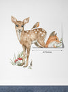 Watercolor Animals Wallpaper, White Background Mural, Oversized Custom Size Wall Art, Non-Woven, Non-Adhesive, Modern Wall Paper, Removable