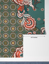 Patchwork Floral Pattern Wallpaper, Paisley and Indian Flowers Mural, Oversized Custom Size Wall Art, Non-Woven, Non-Adhesive, Modern Wall Paper, Removable