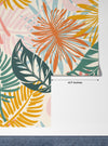 Colorful Tropical Leaves Wallpaper, Seamless Pattern Mural, Oversized Custom Size Wall Art, Non-Woven, Non-Adhesive, Modern Wall Paper, Removable