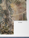 Tropics Painted Wallpaper, Vintage Mural, Oversized Custom Size Wall Art, Non-Woven, Non-Adhesive, Modern Wall Paper, Removable