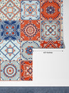 Talavera Indian Wallpaper, Seamless Pattern Mural, Oversized Custom Size Wall Art, Non-Woven, Non-Adhesive, Modern Wall Paper, Removable