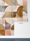 Brown Tones Wallpaper, Geometric Mural, Oversized Custom Size Wall Art, Non-Woven, Non-Adhesive, Modern Wall Paper, Removable