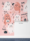 Cute Halloween Wallpaper, Seamless Pattern Mural, Oversized Custom Size Wall Art, Non-Woven, Non-Adhesive, Modern Wall Paper, Removable