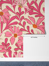 Summer Tropical Pink Wallpaper, Seamless Pattern Mural, Oversized Custom Size Wall Art, Non-Woven, Non-Adhesive, Modern Wall Paper, Removable