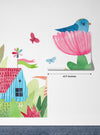 Cute Village Wallpaper, Seamless Pattern Mural, Oversized Custom Size Wall Art, Non-Woven, Non-Adhesive, Modern Wall Paper, Removable