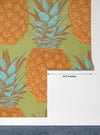 Pineapples Wallpaper, Seamless Pattern Mural, Oversized Custom Size Wall Art, Non-Woven, Non-Adhesive, Modern Wall Paper, Removable