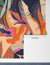 Exotic Jungle Plants Wallpaper, Abstract Mural, Oversized Custom Size Wall Art, Non-Woven, Non-Adhesive, Modern Wall Paper, Removable