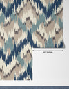 Ikat Wallpaper, Seamless Pattern Mural, Oversized Custom Size Wall Art, Non-Woven, Non-Adhesive, Modern Wall Paper, Removable