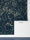 Antique Marble Statues Wallpaper, Seamless Pattern Mural, Oversized Custom Size Wall Art, Non-Woven, Non-Adhesive, Modern Wall Paper, Removable