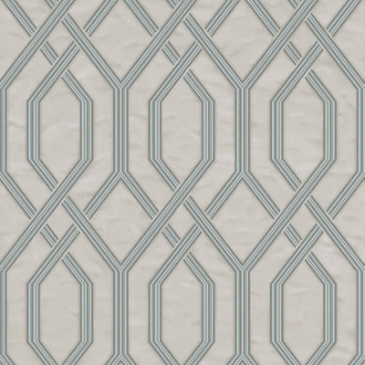 Geometric Wallpaper, 3D Embossed Modern Flocked Wallcovering, Light Gray, Silver Fabric Touch Contemporary Washable, Extra Large 177 sq ft Roll - Walloro High End Wallcoverings & More