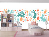 Easter Bunnies Wallpaper, Seamless Pattern Mural, Oversized Custom Size Wall Art, Non-Woven, Non-Adhesive, Modern Wall Paper, Removable