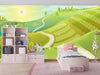 Countryside Wallpaper, Bright Nature Mural, Oversized Custom Size Wall Art, Non-Woven, Non-Adhesive, Modern Wall Paper, Removable