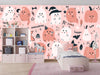 Cute Halloween Wallpaper, Seamless Pattern Mural, Oversized Custom Size Wall Art, Non-Woven, Non-Adhesive, Modern Wall Paper, Removable
