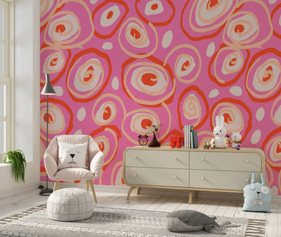 Colorful Abstract Wallpaper, Seamless Pattern Mural, Oversized Custom Size Wall Art, Non-Woven, Non-Adhesive, Modern Wall Paper, Removable
