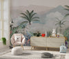 Misty Forest Wallpaper, Tropical Mural, Oversized Custom Size Wall Art, Non-Woven, Non-Adhesive, Modern Wall Paper, Removable