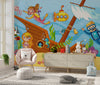 Children Swim Wallpaper, Mermaids Mural, Oversized Custom Size Wall Art, Non-Woven, Non-Adhesive, Modern Wall Paper, Removable