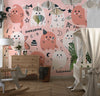 Cute Halloween Wallpaper, Seamless Pattern Mural, Oversized Custom Size Wall Art, Non-Woven, Non-Adhesive, Modern Wall Paper, Removable