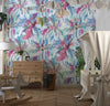 Colorful Tie Dye Shibori Wallpaper, Seamless Pattern Mural, Oversized Custom Size Wall Art, Non-Woven, Non-Adhesive, Modern Wall Paper, Removable