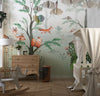 Cute Animals Wallpaper, Kids Mural, Oversized Custom Size Wall Art, Non-Woven, Non-Adhesive, Modern Wall Paper, Removable