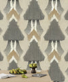 Ethnic Ikat Abstract Wallpaper, Seamless Pattern Tribal Mural, Oversized Custom Size Wall Art, Non-Woven, Non-Adhesive, Modern Wall Paper, Removable